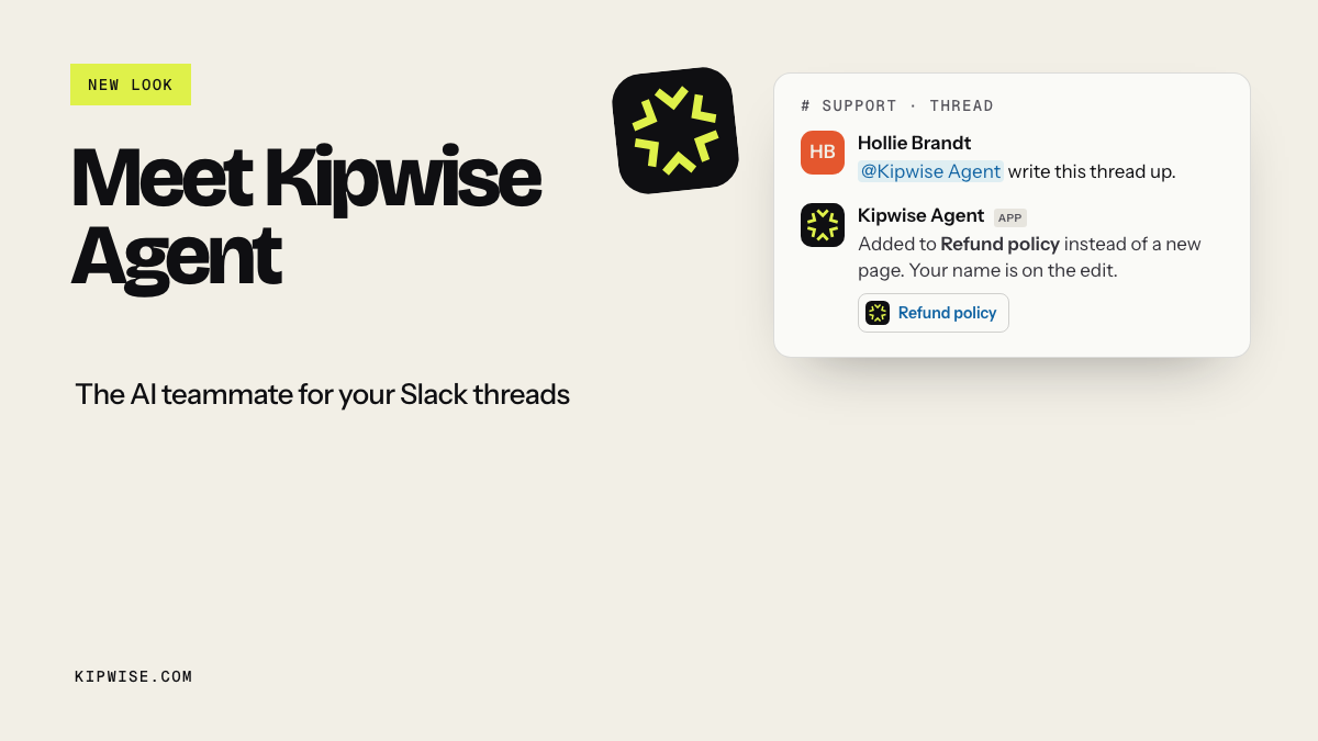Kipwise Agent - the AI teammate for your Slack threads